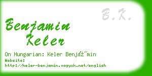 benjamin keler business card